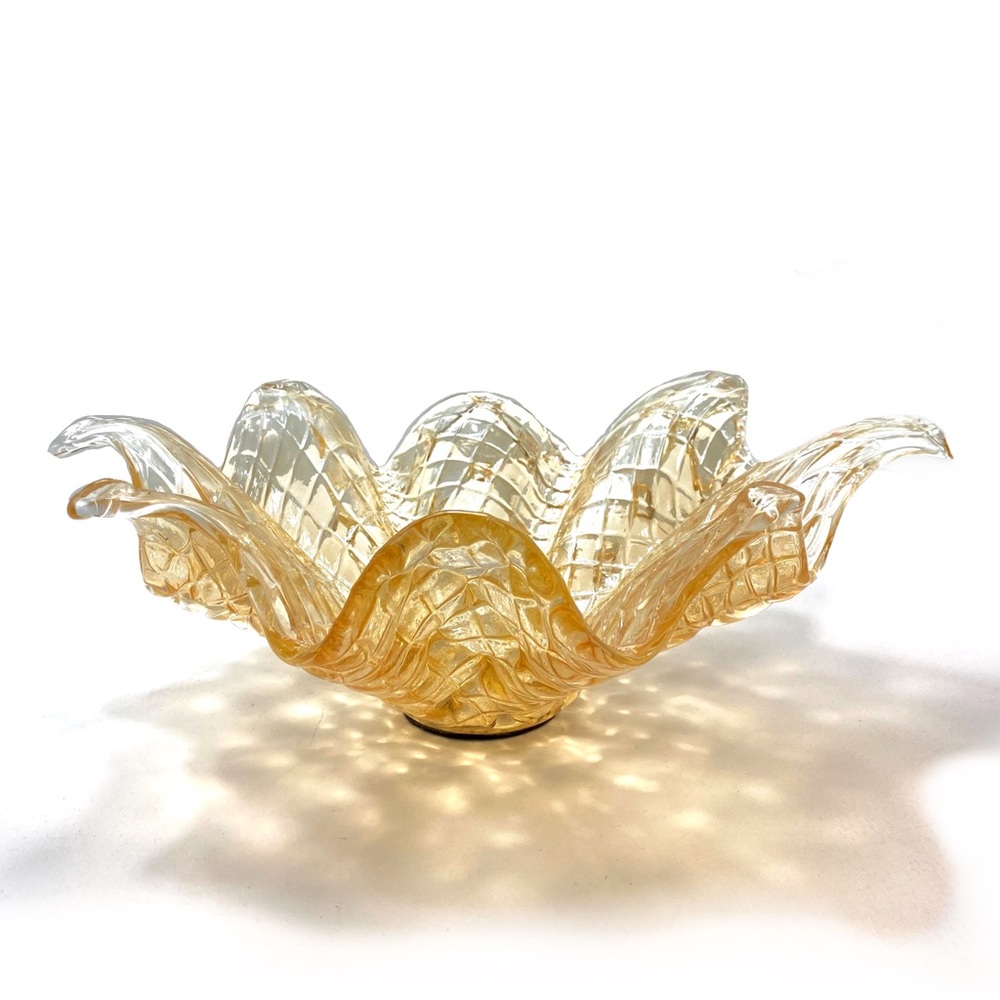 Abstract Authentic Murano Glass Bowl